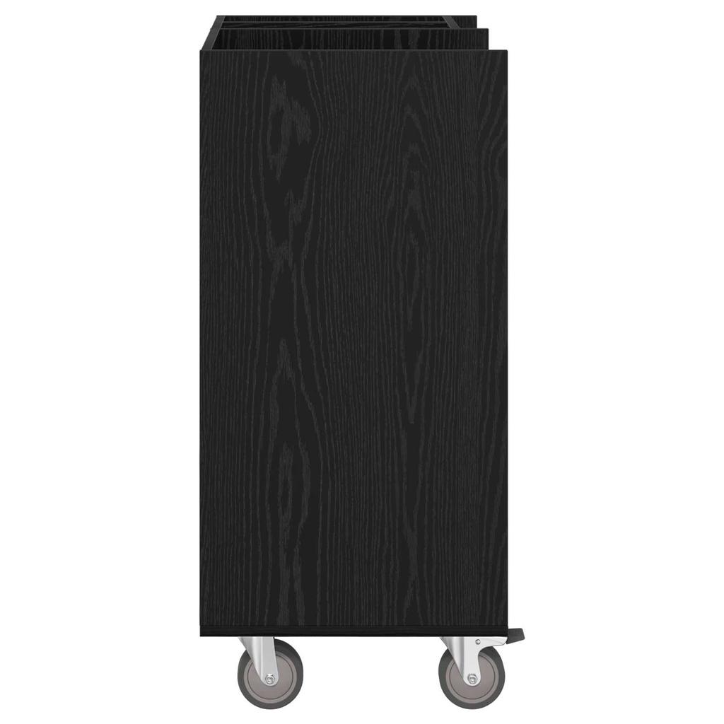 Golf Cabinet with Wheels Universal Black Oak Effect 65 x 45 x 98 cm