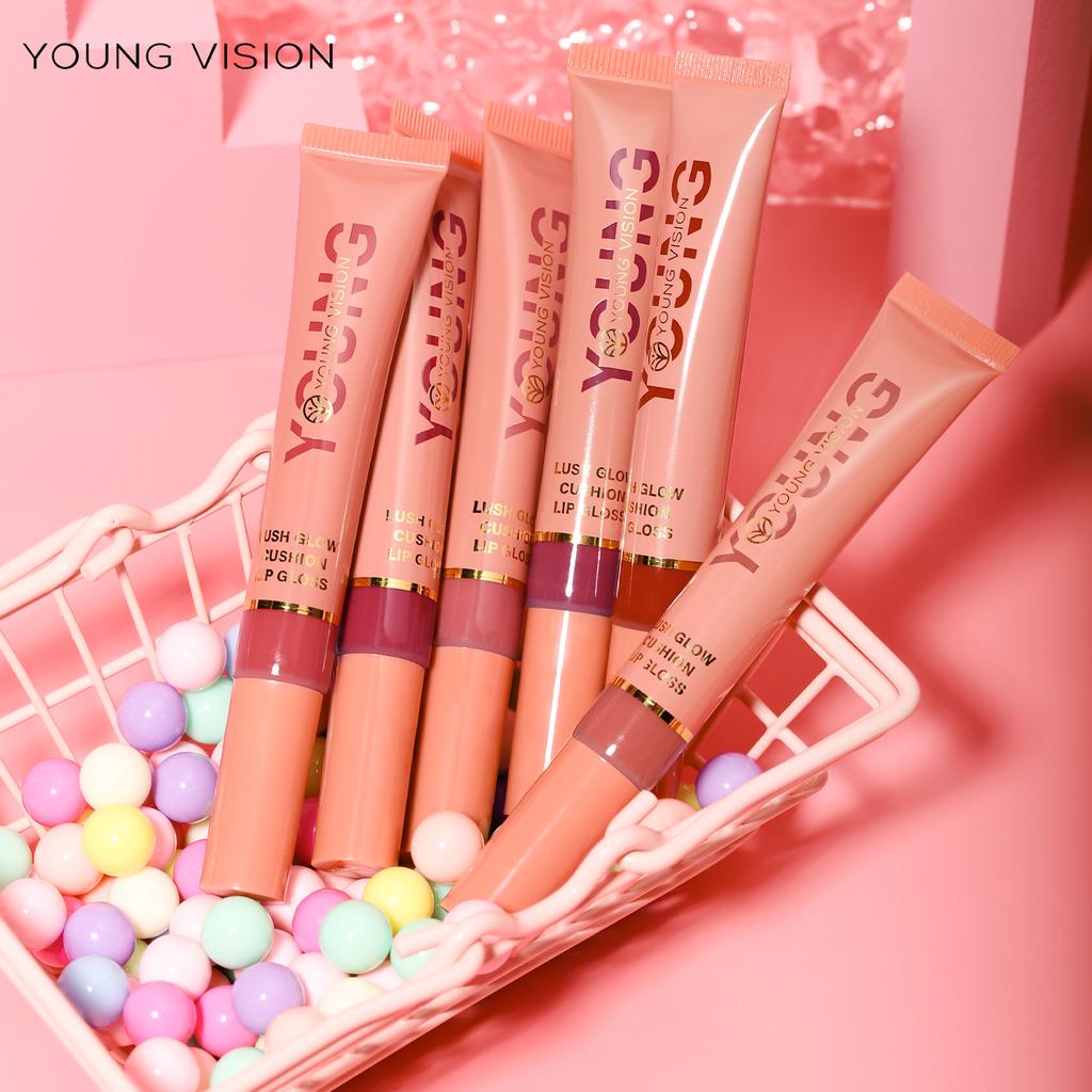 YOUNG VISION Жидкий блеск для губ - Увлажняющий блеск для губ с плюшевой кисточкой и глянцевым финишем в нескольких оттенках