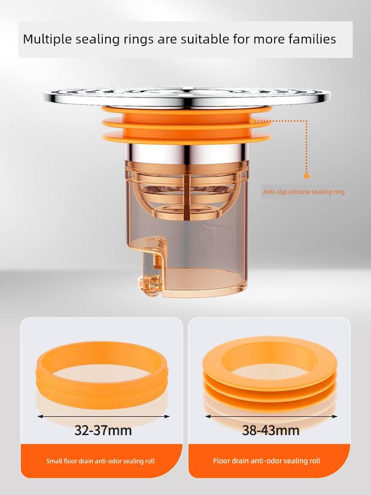 German Floor Drain Anti-Insect and Anti-Odor Inner Core Universal Device for Bathroom and Toilet Sewer Pipes to Prevent Odor Backflow
