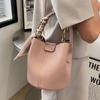 High-Grade Textured Mini Bucket Bags Fashion Soft Leather Hasp Crossbody Bag Lady Daily Commuter Handbags