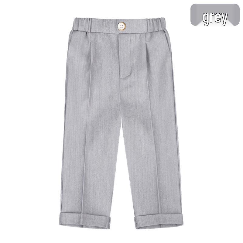 Детские однотонные брюки - Повседневные длинные брюки для мальчиков для школьной формы, Весенне-осенний костюм для выступлений