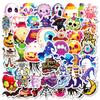 50Pcs Halloween Stickers - Graveyard Pumpkin Ghost Vinyl Decals for Phone DIY Party (4.6x5.2cm)