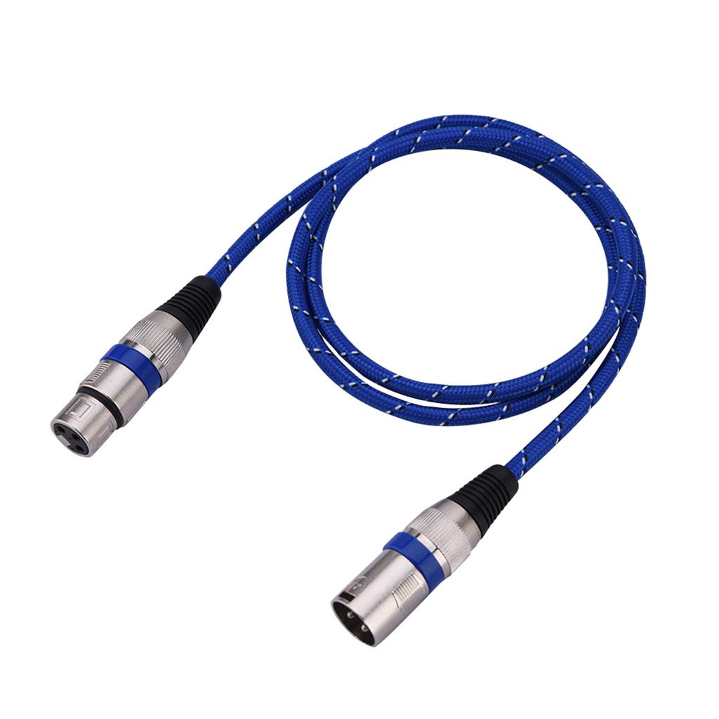 XLR Male To Female Plug Balance 3pin Microphone MIC Audio Cable 1meter