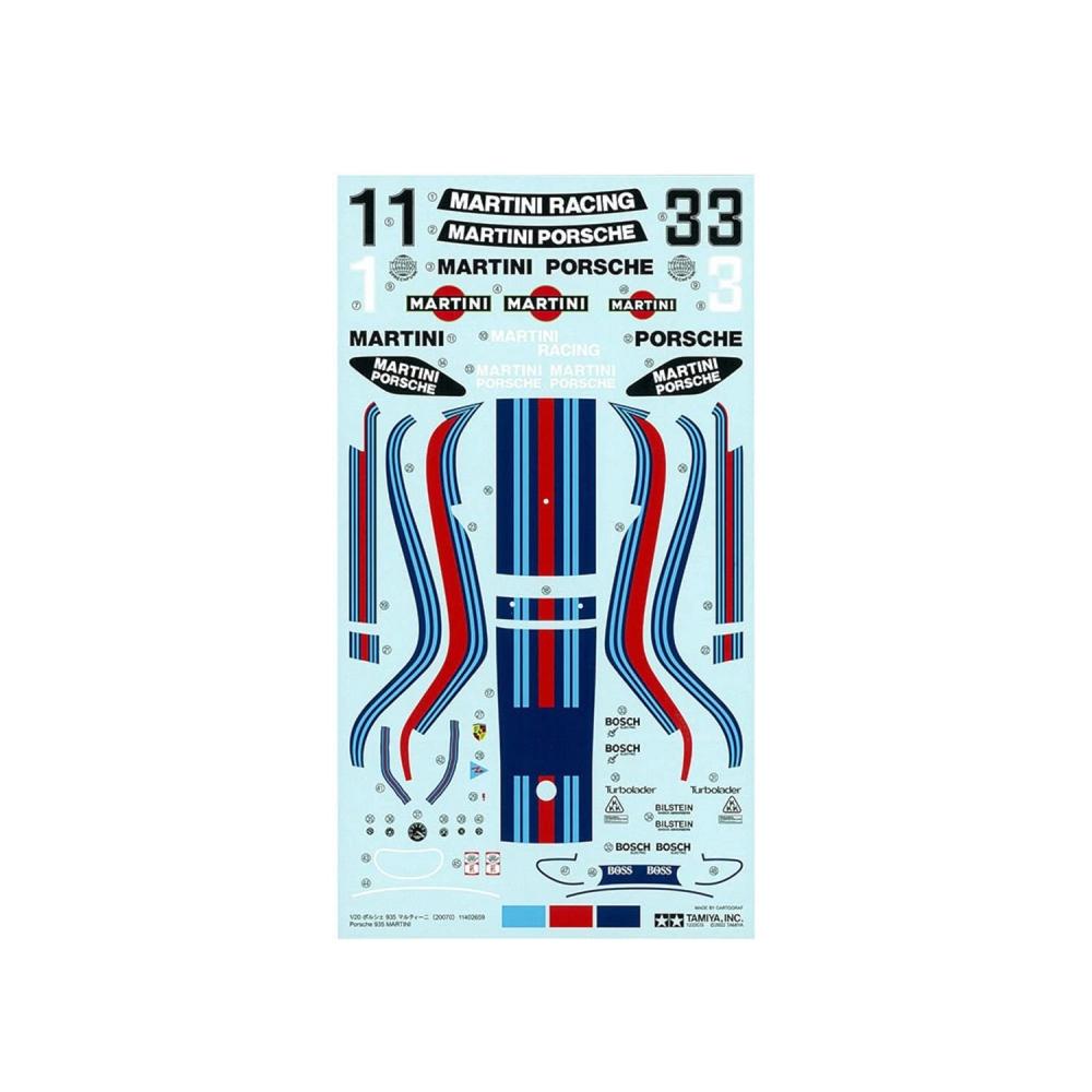 Tamiya 120 Grand Prix Collection Series No.70 Porsche 935 Martini Пластиковая модель 20070