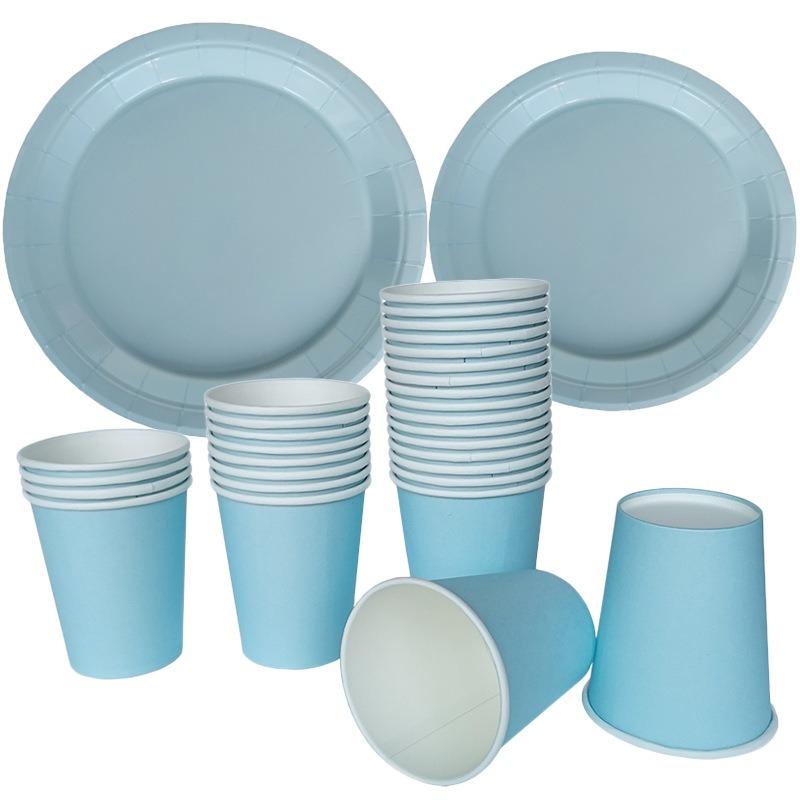 Одноразовый набор столовых приборов для вечеринок Бумажные тарелки Стаканы Товары для вечеринок Одноразовый набор столовых приборов на Новый год День святого Валентина День рождения