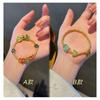 Gold shop-style bracelet, traditional sand gold bracelet, enamel-coated colorful butterfly bracelet, gift for women