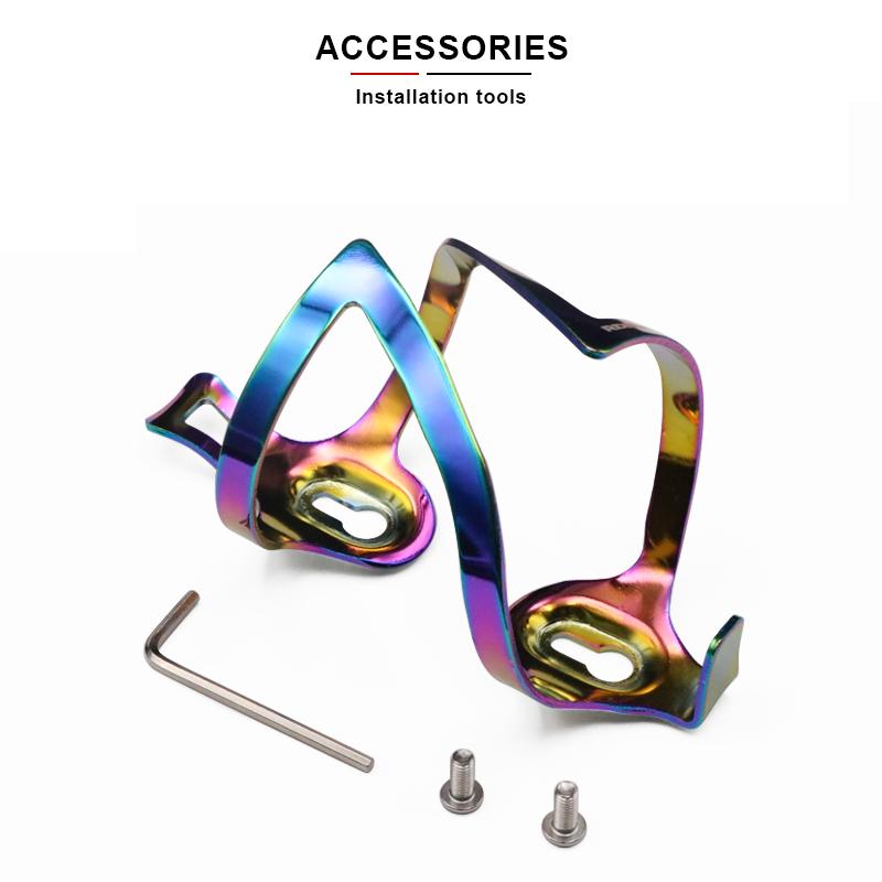 Велосипедные флягодержатели Велосипедный Алюминиевый сплав Легкий Держатель для фляги с водой для питья Велоспорт Красочный Держатель для чайника Кронштейн Детали для езды