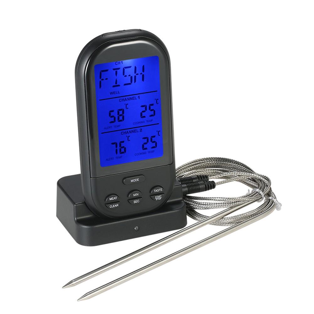 Беспроводной инструмент для мяса с двойным приготовлением пищи барбекю цифровой термометр зонд