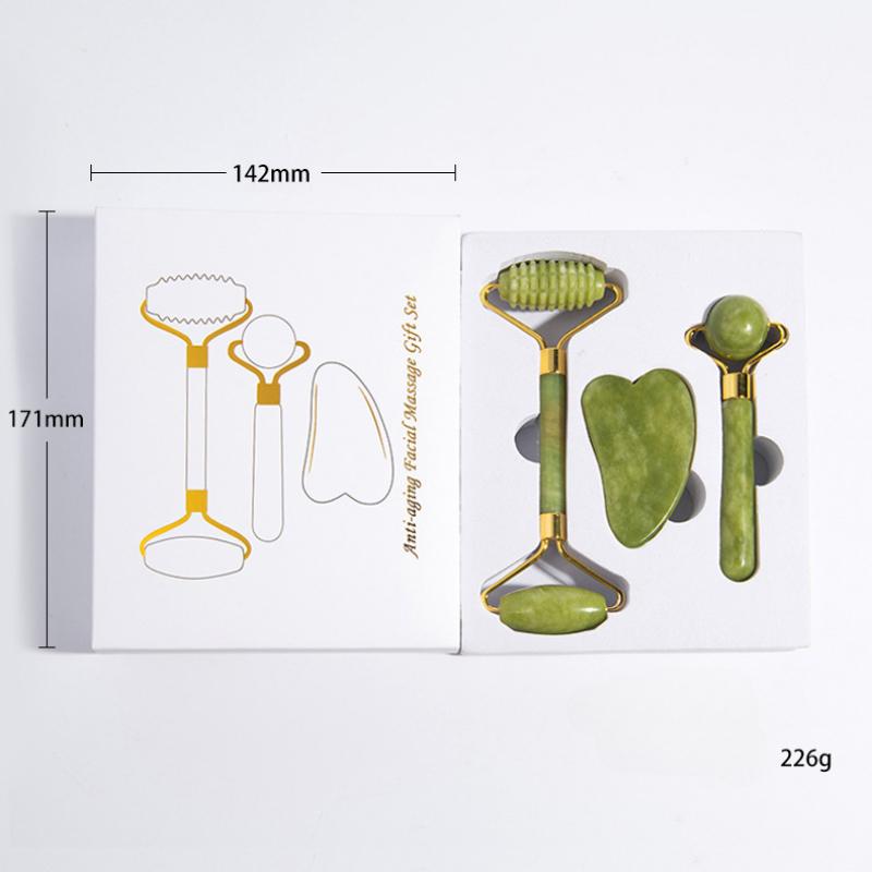 Хрустальный камень нефритовый роликовый массажный ролик для подтяжки лица, массажер для похудения лица