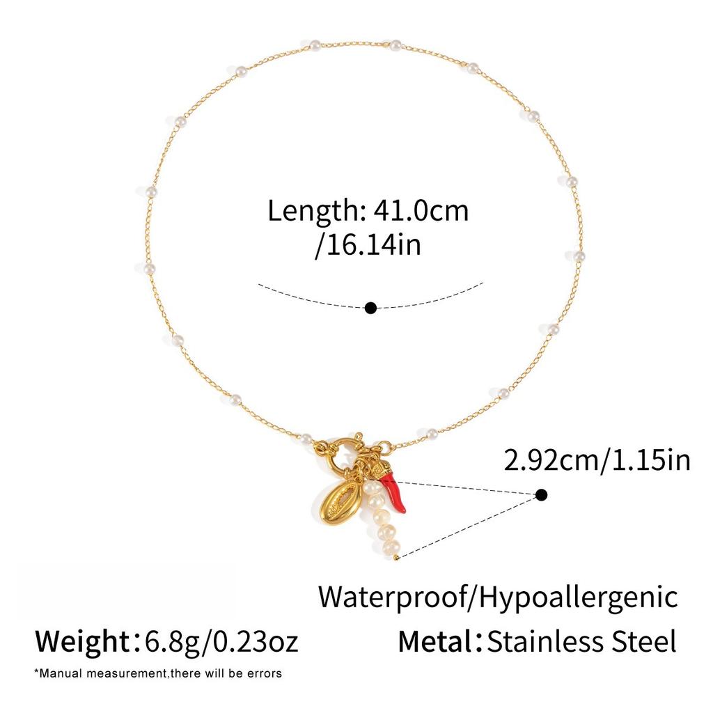 Yori European and American Fashion Stainless Steel Turtle Starfish Removable DIY Pendant Necklace for Women 18k PVD Plated