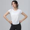 Женская быстросохнущая футболка для йоги и бега - Свободная, Удобная, Приталенная, С коротким рукавом, Дышащий фитнес-топ на лето