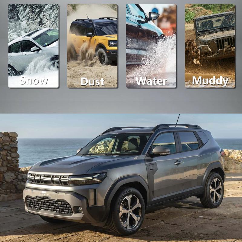 Для Dacia Duster II 2017- Комплект из 4-х брызговиков в стиле OE и подкрылков для полной защиты колесных арок