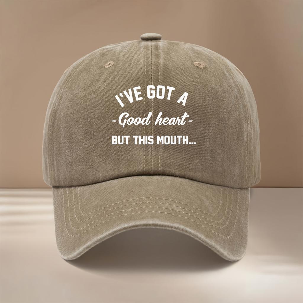 Uniform Cap for Men and Women, Straightforward and Humorous Style, Light and Comfortable Curved Brim Trucker Hat