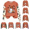 Women's Clothing Autumn Winter Halloween Round Neck Long Sleeve Large Loose Plush Thickened Sweater Top