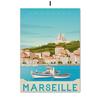 Colored Travel City Landscape Illustration Canvas Painting France Nice Paris Monaco Nantes Poster Nordic Art Wall Decor Unframed