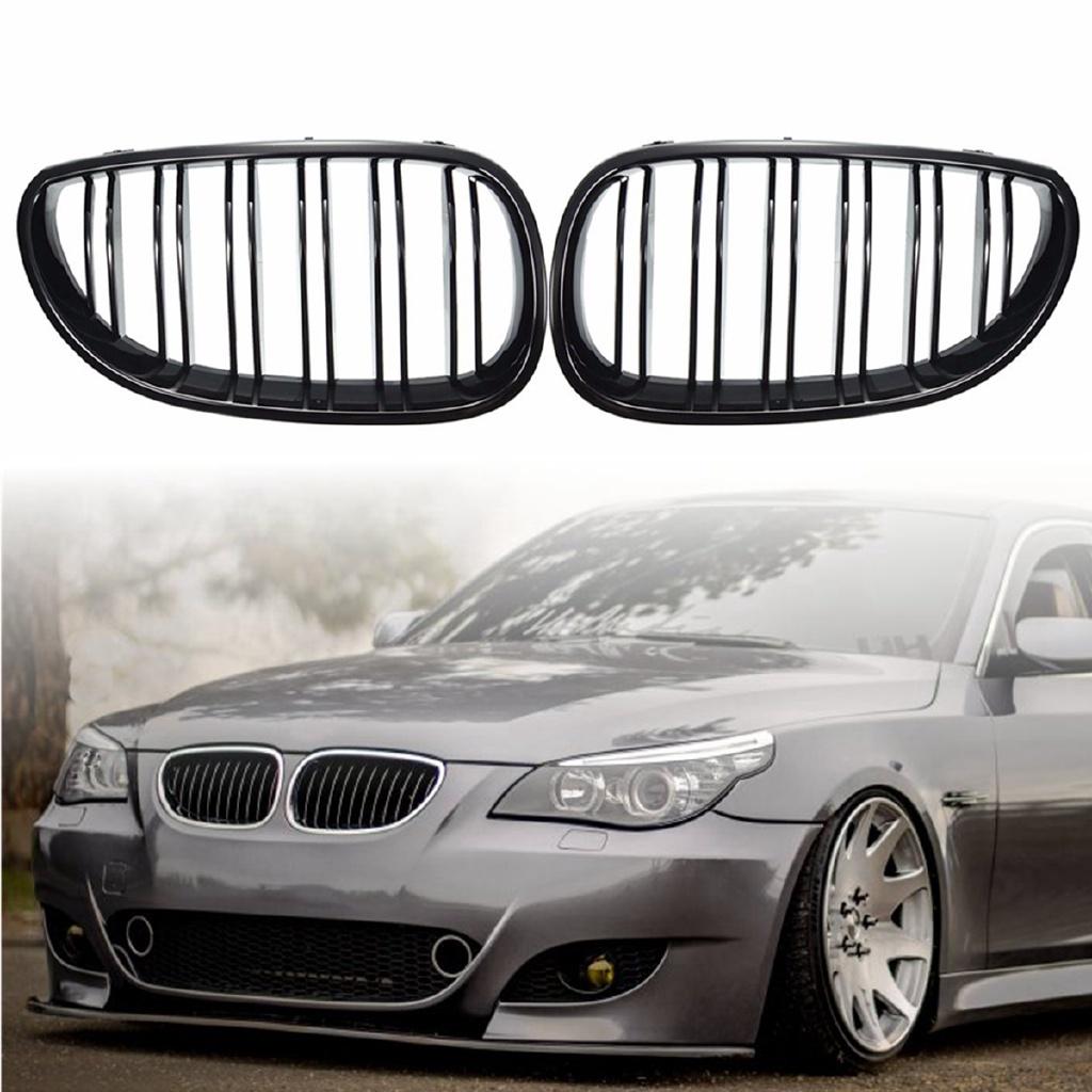 Black Car Front Sport Grill Kidney Grilles Grill For BMW 5 Series M5 E60/E61 2004 2005 2006 2007 2008 2009 2010 Gloss