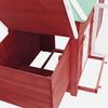 Chicken Coop with Nesting Box Red 190 x 72 x 102 cm Pine Solid Wood