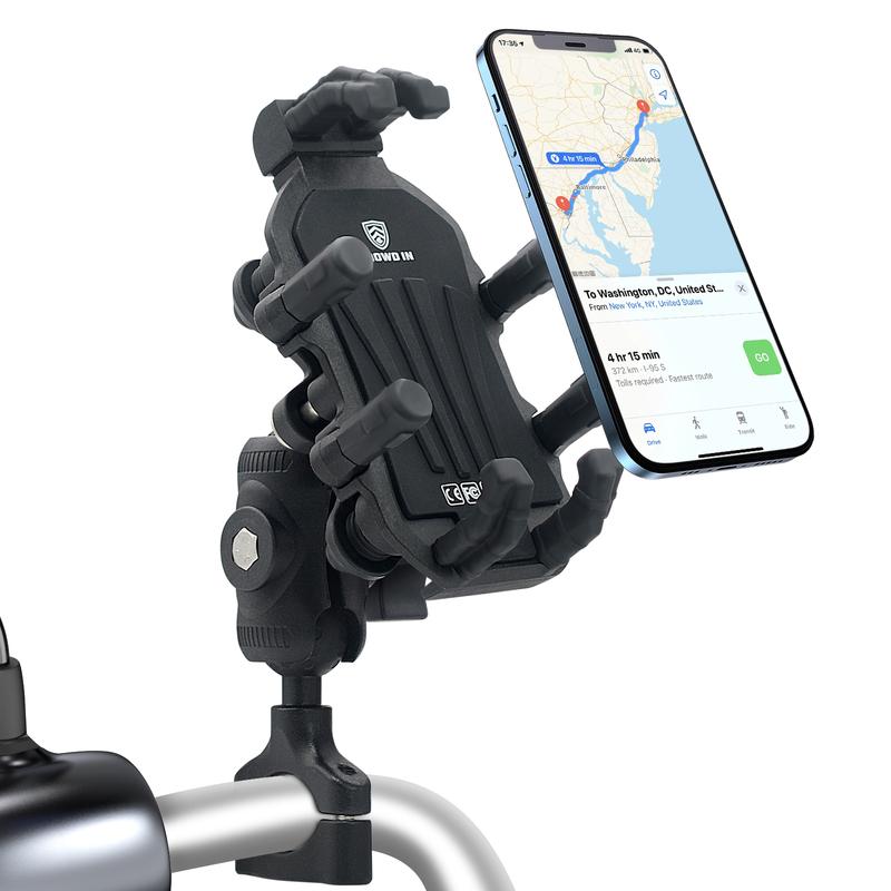 Motorcycle Cell Phone Support Handlebar Bracket Mobile Mirror Mount Navigation Stand Aluminum Anti Vibration Handle Holder Bike
