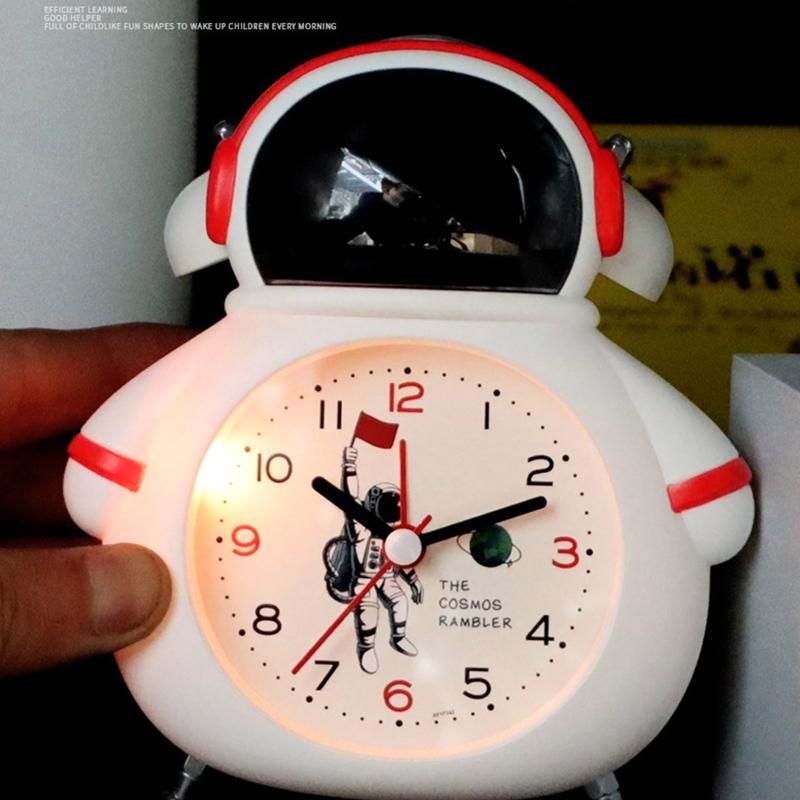 Креативный будильник «Астронавт», бесшумный, не тикающий, прикроватные часы на батарейках, украшения для спальни, для дома, для детей, для мальчиков, на день рождения