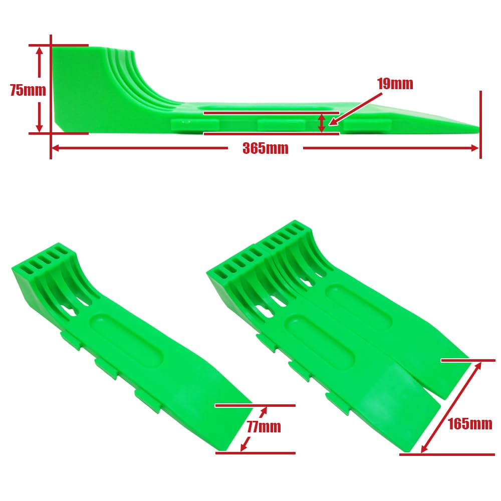 Set of 4 Lime Green Articulating Tire Skaters, Connectable, for Loading Vehicles, Self-Loaders, Tow Trucks, and Roadside Service