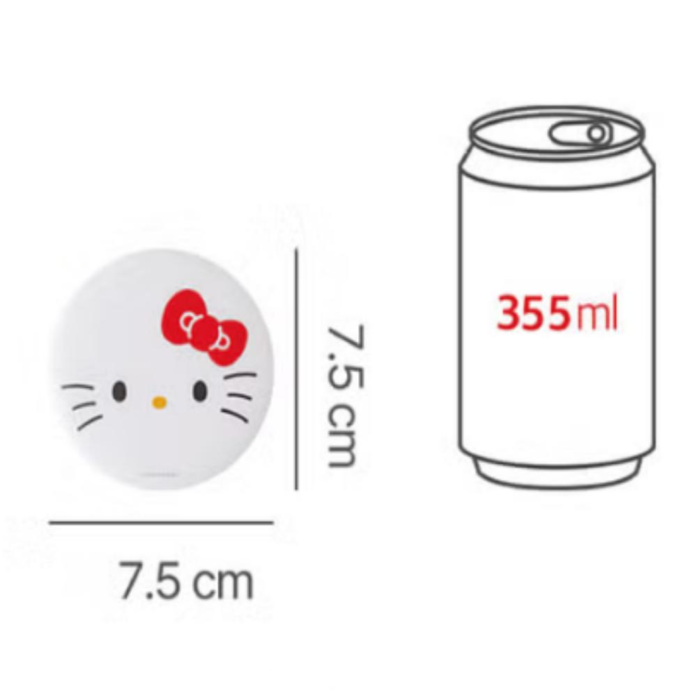 Круглое ручное зеркало Hello Kitty, белое