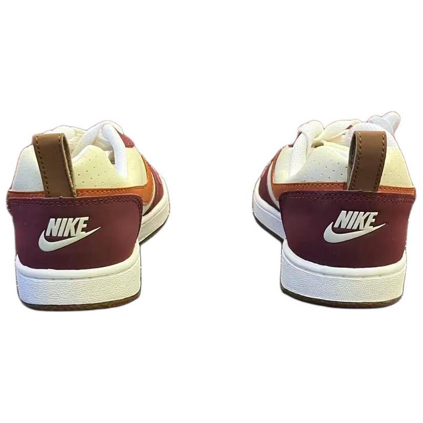 Nike Court Borough Slip Resistant Abrasion Resistant Low top Skateboard Shoes Women's Yellow Red IB4695-221