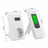 Household Wireless Thermostat Controller and Socket Set Heating Cooling Modes Object Temperature Setting ℃ ℉ Switchable Green Backlight LCD Display w