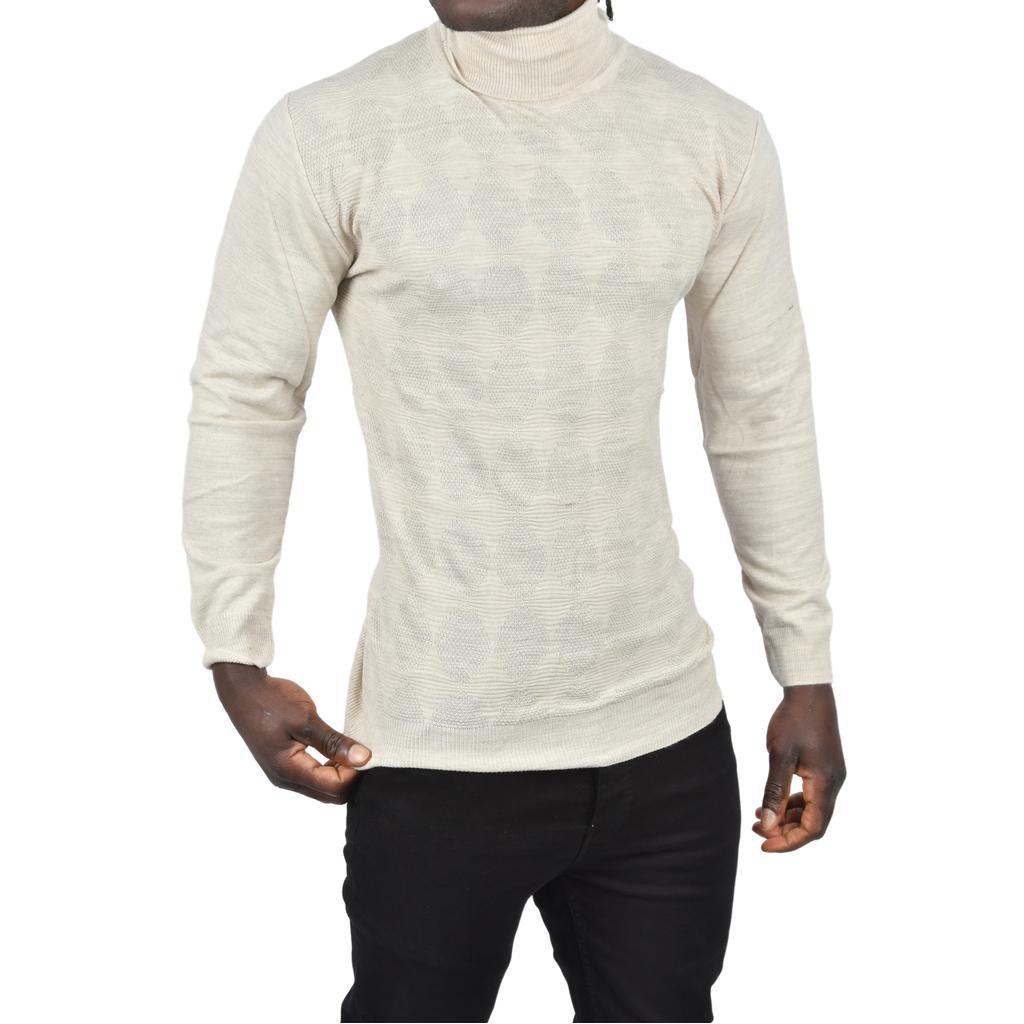 DeepSEA Slim Fit Diamond Patterned Full Turtleneck Knitwear Водолазка свитер 2505507