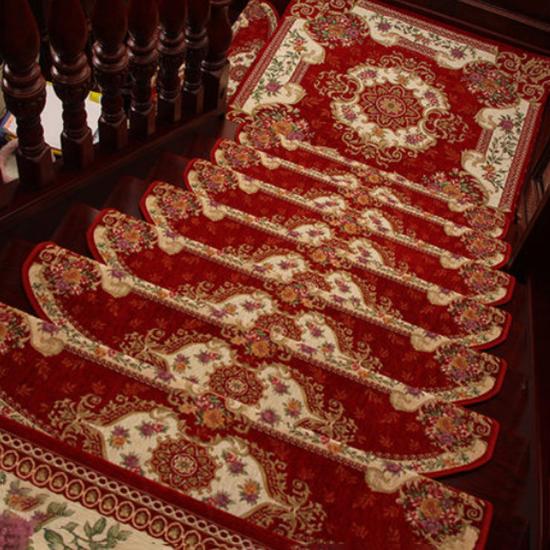 Нескользящий деревянный коврик для ступеньки лестницы, набор из 5 штук, домашний ковер для лестницы, удобный, безопасный, стильный, прочный, защитное покрытие для пола