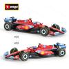Ббураго 1:43 Ferrari SF24 2024 Гран-при Майами Формула-1 Гоночный автомобиль Статическая симуляция Литье под давлением Сплав Модель автомобиля Акриловая коробка