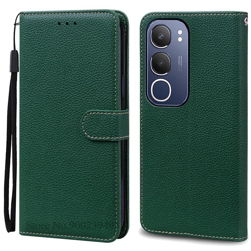 Для Vivo Y19S чехол-книжка кожаный чехол для Vivo Y19S чехол для телефона откидная крышка защитный задний чехол Fundas Shell