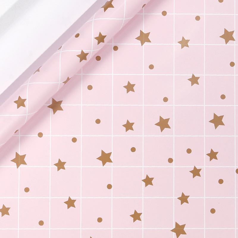 300*43cm 1 Roll Wrapping Paper Rainbow Polka Dots Star Gift Packaging Paper DIY Craft Paper Festival Birthday Gift Decor Paper