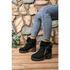 Warm High-heeled Cotton Shoes Women's 2025 Winter New Fleece Thickened Plus Size Thick Heel Furry Booties