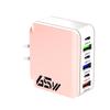 Total 65W Fast Charging USB Type C Charger 6 Ports Quick Charge 3.0 Adapter For Samsung Xiaomi iPhone Mobile Phone Wall Chargers