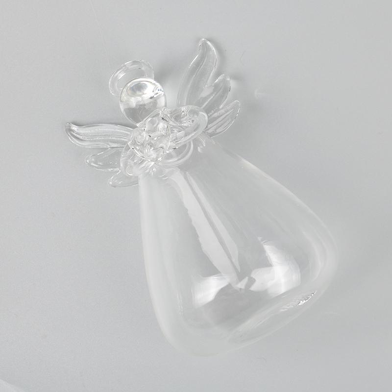 1 шт., прозрачная стеклянная ваза для цветов в форме ангела, подвесная ваза для растений, садовый декор