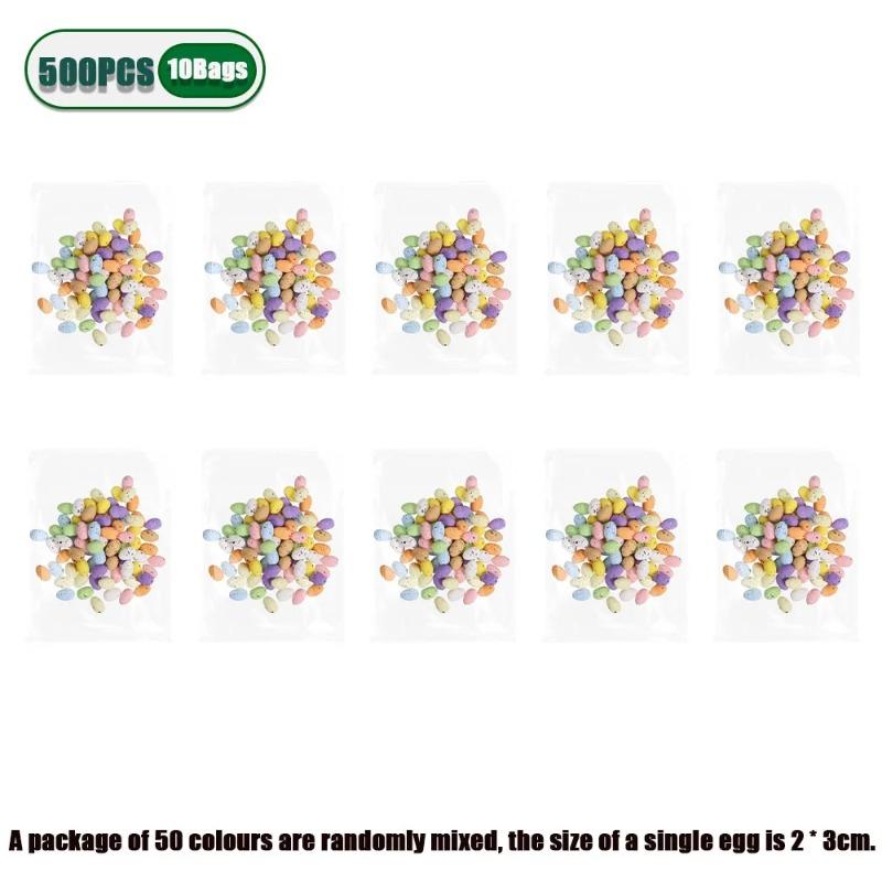 50-500 шт. Пенопластовые точки в виде пасхальных яицРазноцветные птичьи яйца и яйца голубяПраздничный декор для венков, украшение для сада на открытом воздухе и подарки для вечеринок