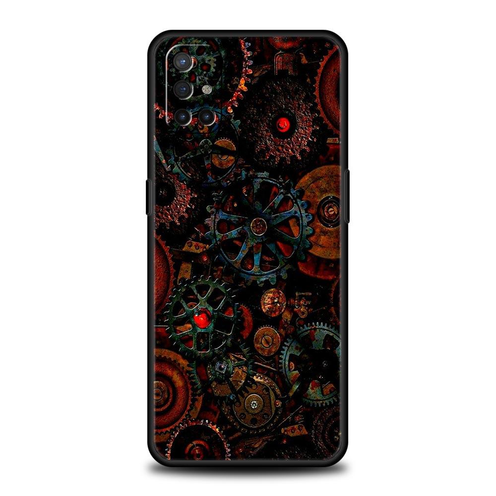 Механический узор шестеренки Чехол для телефона Для Oneplus 13R 13 12R 11 10T 10R Nord N100 N200 N10 10 9 9R 9RT CE 3 2 Z Pro Мягкий чехол из ТПУ