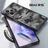 (Comes with Wrist Strap)ibmrs for Xiaomi Redmi Note 12 Pro+  Anti-Fingerprint Camo Case ,matte Clear Transparent Phone Protective Case