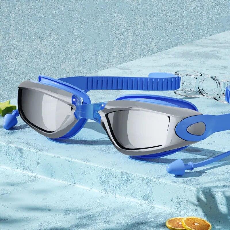 Крутые очки для плавания Водонепроницаемые и с защитой от запотевания Высококачественные ЖЕНСКИЕ И МУЖСКИЕ Шапочки для дайвинга и плавания Очки для плавания