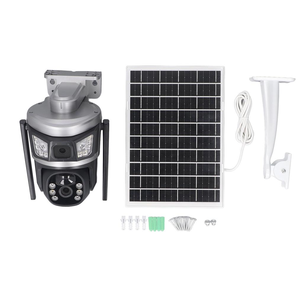Solar Security Camera Wireless Outdoor System 4MP 3K HD 360 Degrees PTZ Smart Motion Tracking WiFi
