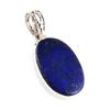 Natural Lapis Lazuli Gemstone 925 Solid Sterling Silver Gift Pendant 1.5" u8T51