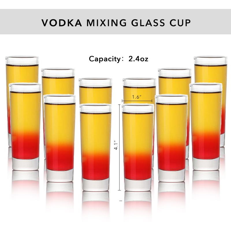 Рюмки для водки 2,4 унции, набор из 6/12, стаканы для рюмок с тяжелым основанием, маленькие стаканы для питья, стаканы для текилы для водки, виски
