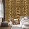 Golden Leather Wallpaper Ochre, Gold, Black and Cream 50x1000