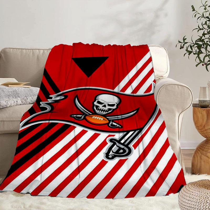 Buccaneers Team Spirit Portable Blanket/Soft Blanket Bedding Blanket Suitable for Travel Camping Living Rooms Offices Sofas Fan Gifts