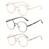 3 Sets of Retro Metal Circular Reading Glasses for Men and Women Lightweight Fashionable and Anti-aging Reading Glasses