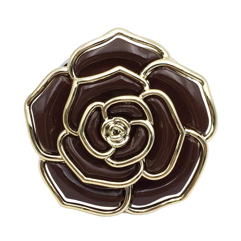 Foldable Rose Flower Handbag Hanger: Metal & Plastic Hook for Table Edge and Christmas Stocking.