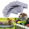 10pcs Garden Edging Border Faux Stone Form Design Anti-deform Garden Edging Border Garden Landscape Edging Border