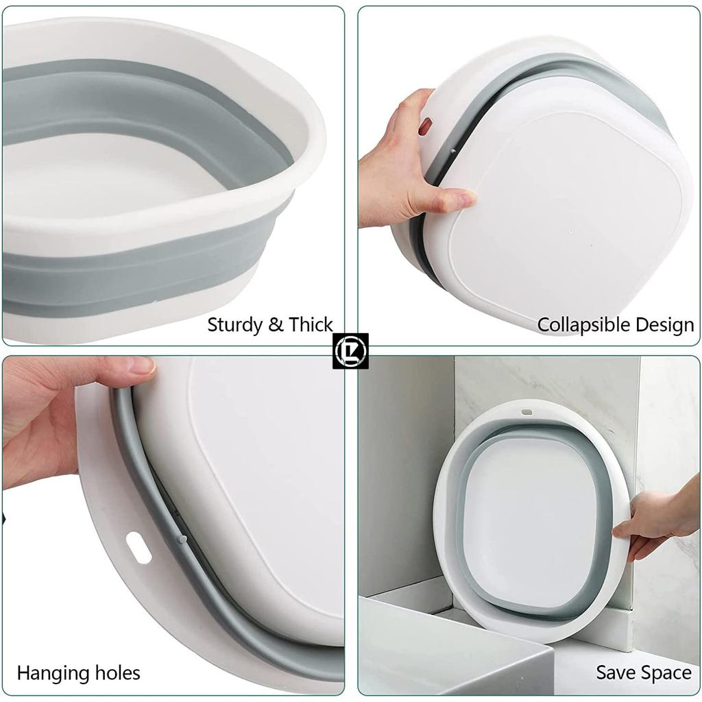 Складной квадратный таз для мытья рук Портативный таз Многофункциональный уличный дорожный таз Компактный для мытья посуды фруктов кемпинга стирки