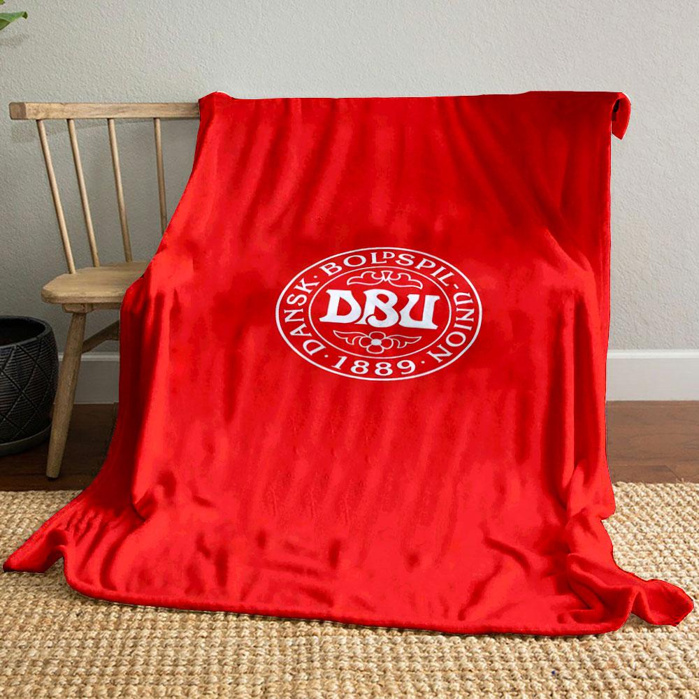 Red Blanket with DBU Logo Design Patterned blanket, flannel, suitable for all seasons, home decor, warm and cozy