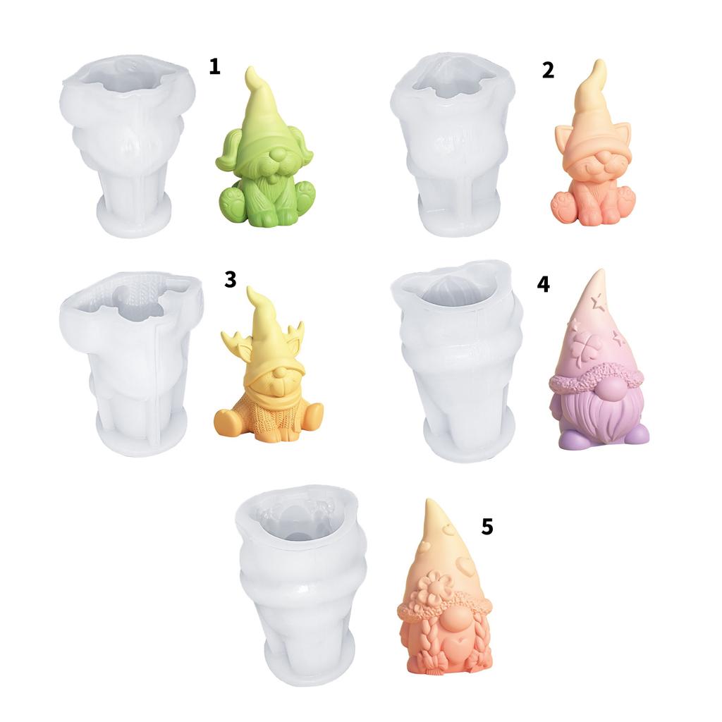 DIY Heart Star Gnome Silicone Mold Dsiplay Ornament Molds For Crafting Resin Plaster And Scented Candles Home Decor